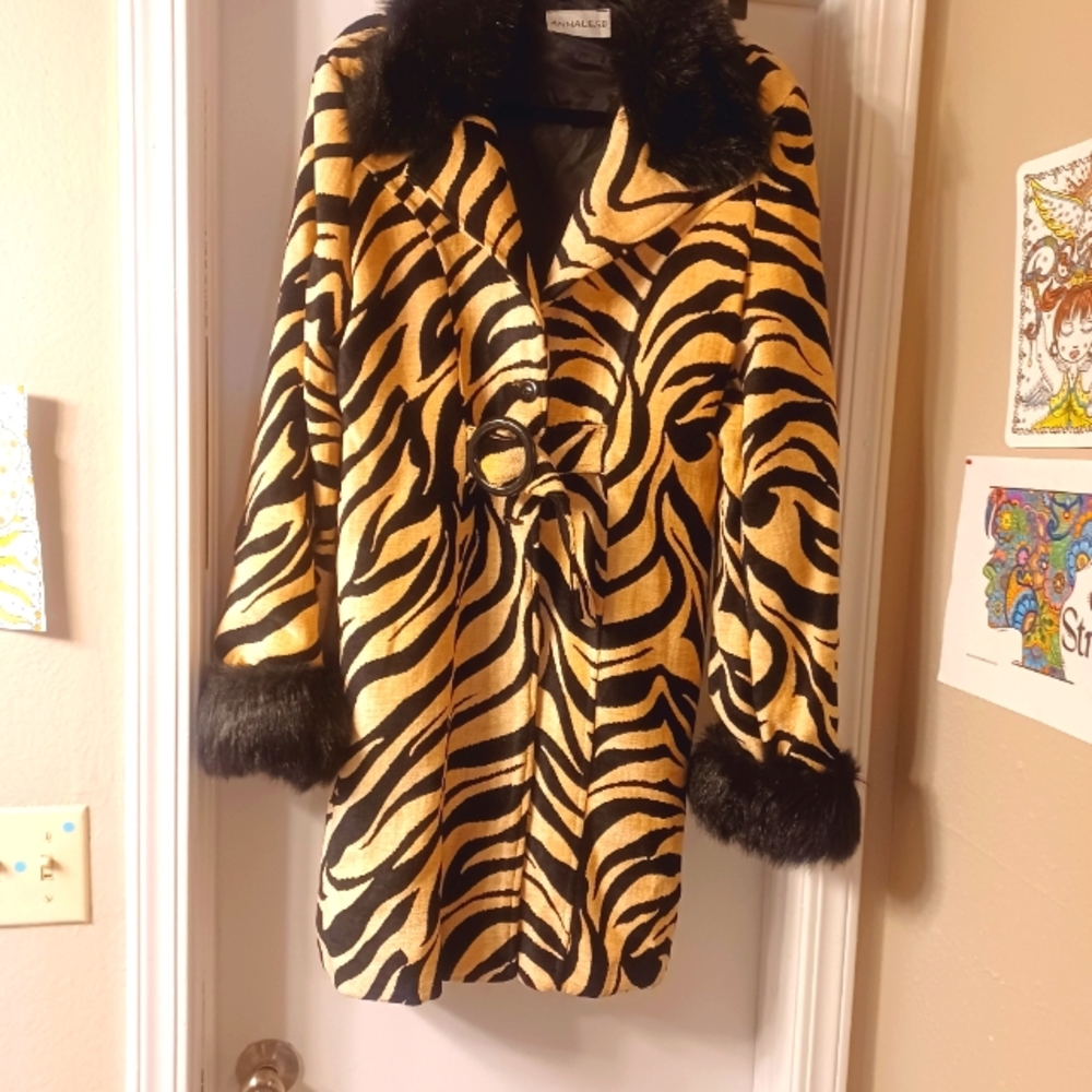 Annalese Zebra Print Coat